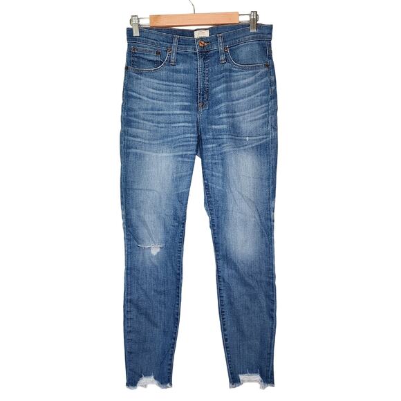 J. Crew 9" High Rise Toothpick Skinny Jeans Neil Wash 28 - Picture 1 of 10